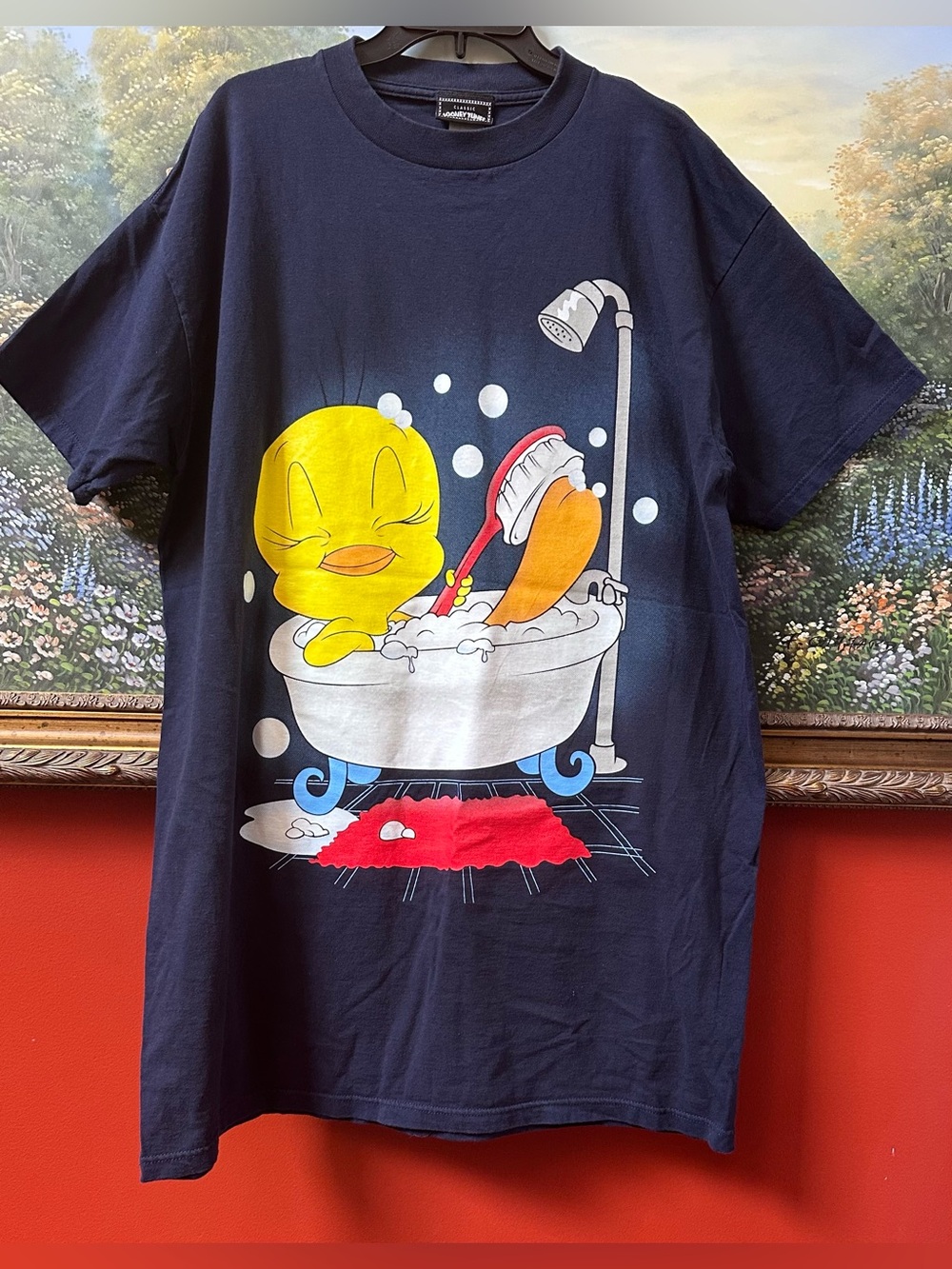 Vintage 90’s Looney Tunes Tweety Bird  Double Sided Sleep Shirt One Size